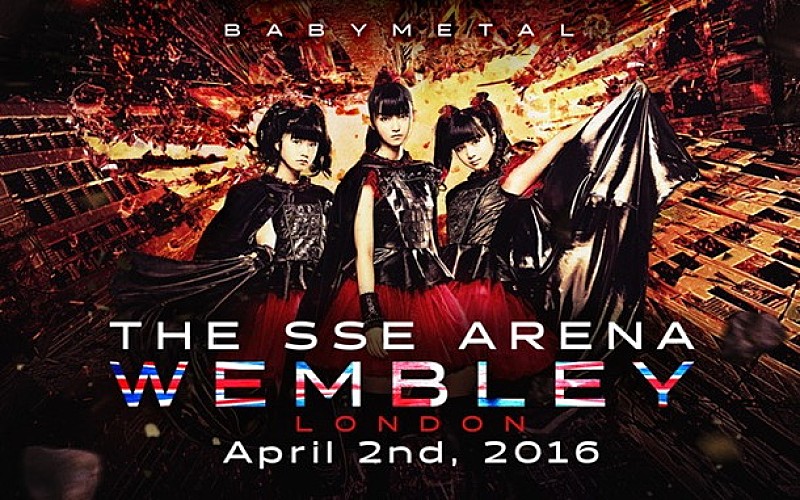 BABYMETAL「BABYMETAL 英国ウェンブリーアリーナ単独公演開催決定 歓喜のメンバーコメント到着」1枚目/1