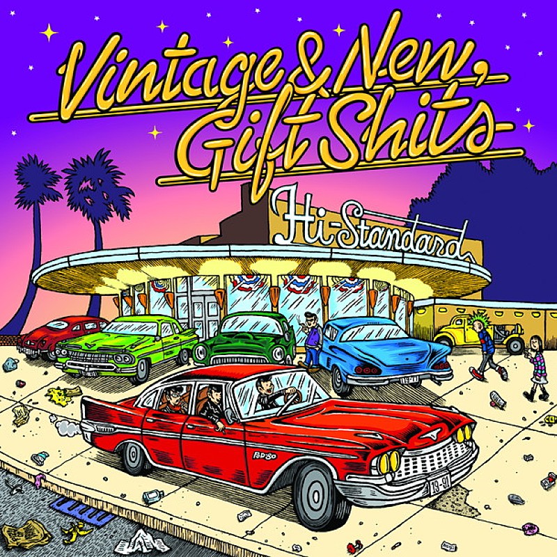 Ｈｉ－ＳＴＡＮＤＡＲＤ「Hi-STANDARD ザ・ビーチ・ボーイズなどのカヴァーシングル『Vintage &amp; New, Gift Shits』ジャケット公開」1枚目/1