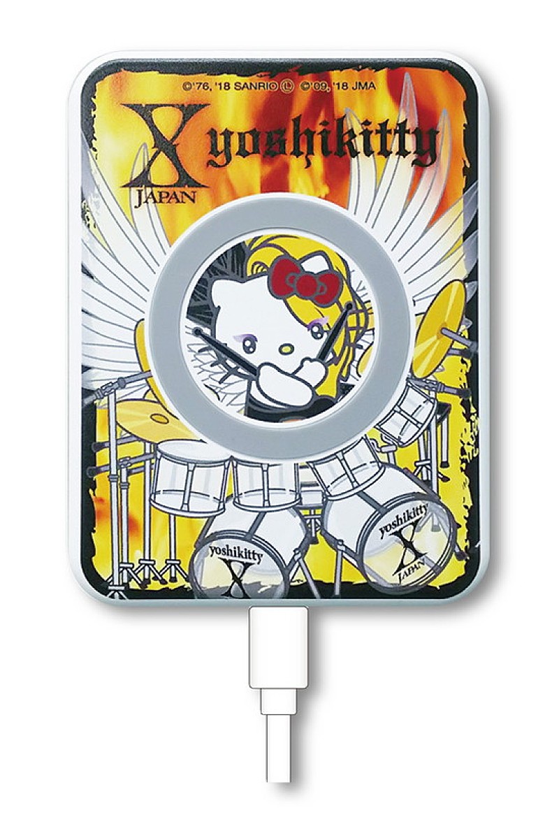 ＹＯＳＨＩＫＩ「YOSHIKI×ハローキティ「yoshikitty」可愛いワイヤレス充電器が登場」1枚目/2