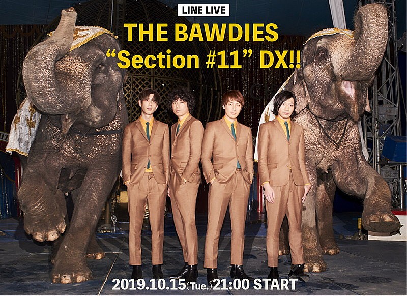 ＴＨＥ　ＢＡＷＤＩＥＳ「THE BAWDIES、LINE LIVE『“Section #11” DX!!』生配信決定」1枚目/5