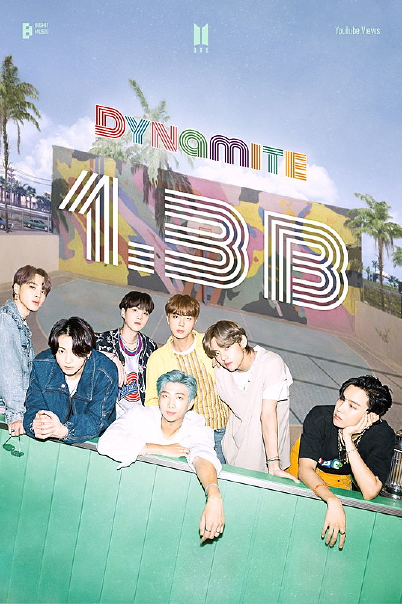BTS「BTS「Dynamite」MV、通算3作目となる13億回再生突破」1枚目/1