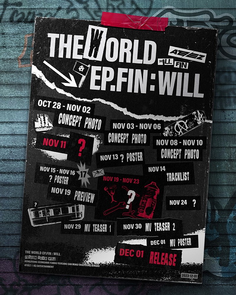 ATEEZ「ATEEZ、ニューアルバム『THE WORLD EP.FIN : WILL』プロモーションマップを公開」1枚目/2