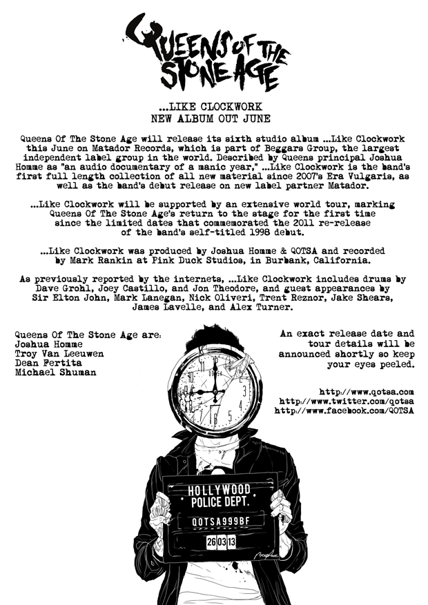 「クイーンズ・オブ・ザ・ストーン・エイジの新作に超豪華ゲストが参加」1枚目/1
