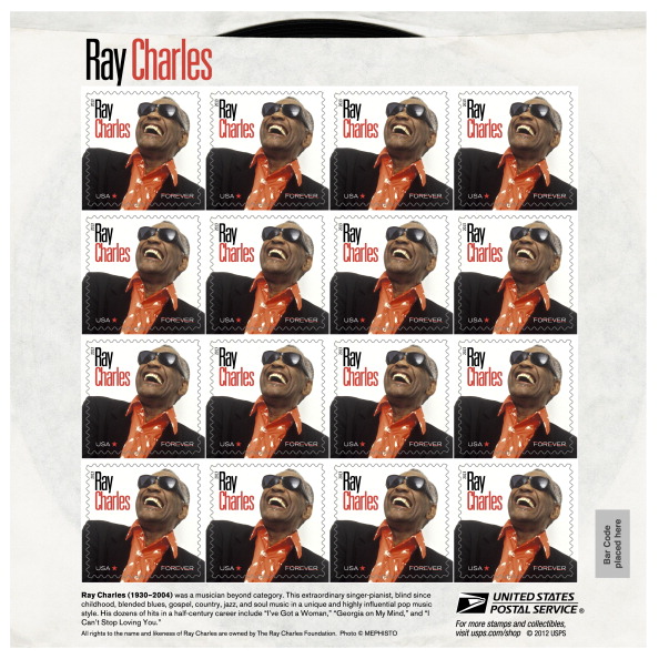 「レイ・チャールズがアメリカの切手に」1枚目/1