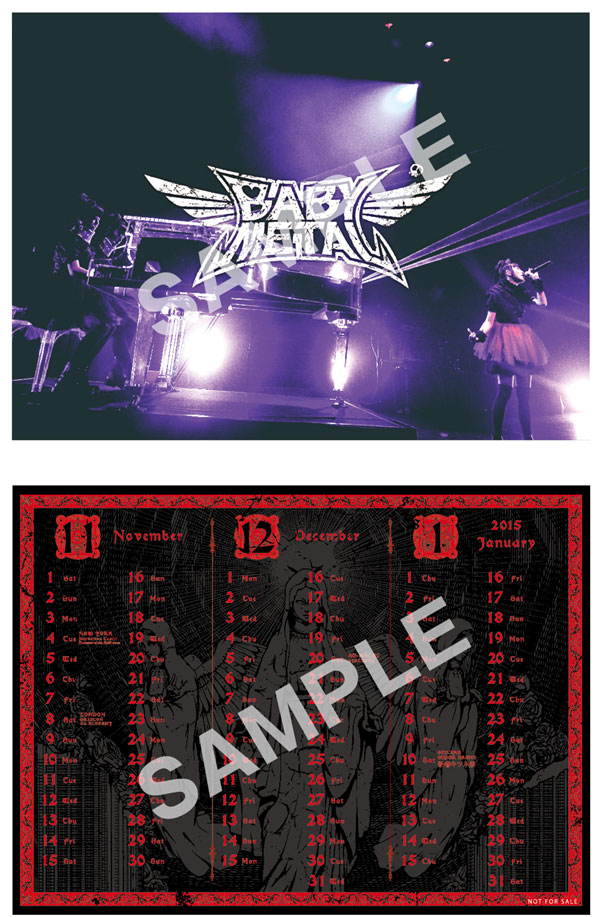 「BABYMETAL x TOWER RECORDS 新宿店 BABYMETAL 聖誕祭記念「カレンダーカード」」2枚目/4