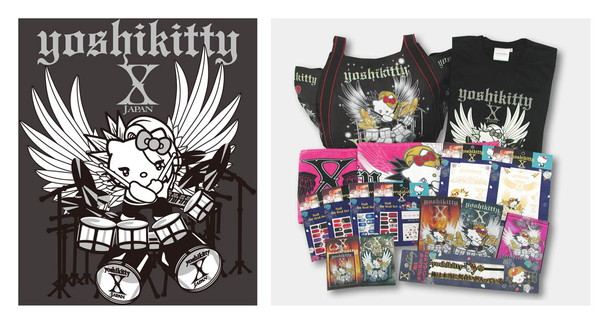 「YOSHIKI×ハローキティ「yoshikitty」X JAPANツアー公式グッズ発売」1枚目/1