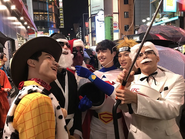 「台湾ボーイズバンド noovy、ナルトやウッディに紛争し渋谷ハロウィンを大満喫」1枚目/10