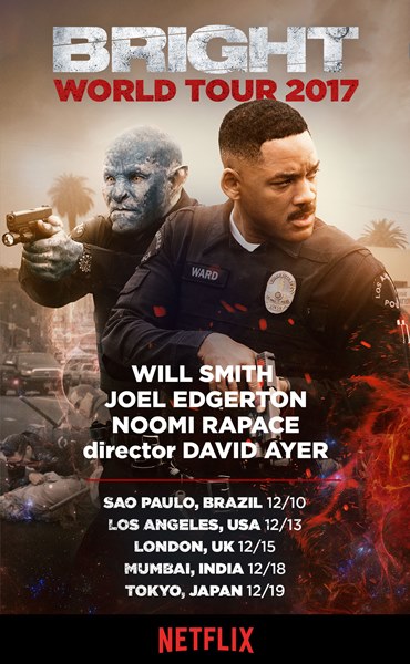 「Netflixオリジナル映画『ブライト』引っ提げ、ウィル・スミス来日決定」1枚目/1