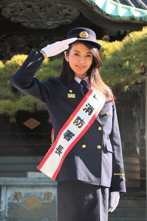 「田中道子「西郷どん」の現場は「温かさがある」　一日防署長に就任し「身が引き締まる思い」」1枚目/1