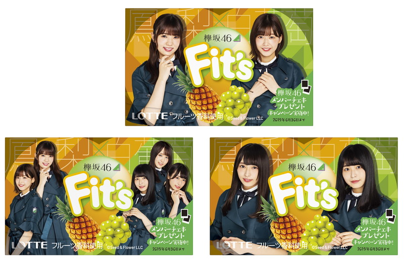 欅坂46×ガム『Fit’s』、メンバーデザインで全国発売