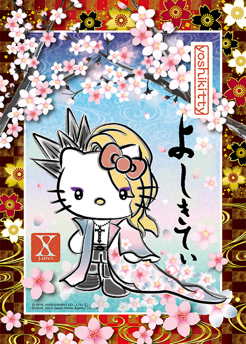 「ハローキティとYOSHIKIのコラボレーションシリーズ「yoshikitty」が予約販売開始」1枚目/3
