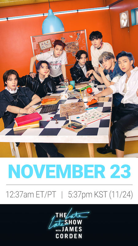 「BTS、アメリカCBS『レイト×2ショー with ジェームズ・コーデン』出演」1枚目/1