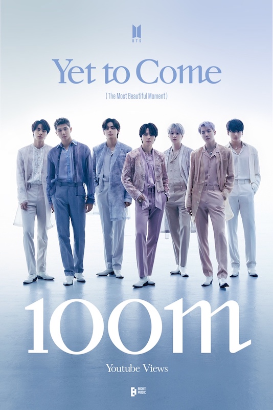 「BTS、「Yet To Come」MV再生回数が1億回突破」1枚目/1