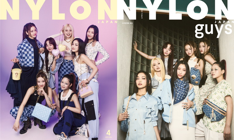 XGが『NYLON JAPAN』ダブル表紙、ルイ・ヴィトン衣装のファッション