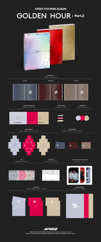 「ATEEZ ミニアルバム『GOLDEN HOUR : Part.2』パックショット」7枚目/8