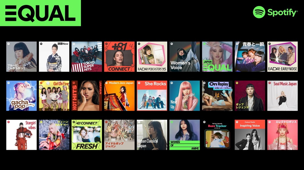 Spotify、国際女性デーを記念して、主要公式プレイリストのカバーに 27