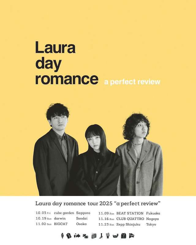 「Laura day romance、全国6か所ワンマンツアー 【Laura day romance tour 2025 a perfect review】2025年秋開催決定」1枚目/1