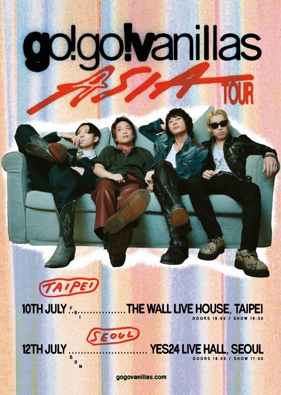 「go!go!vanillas、韓国＆台湾にて初アジアツアー【go!go!vanillas Asia Tour 2026】開催決定」1枚目/3