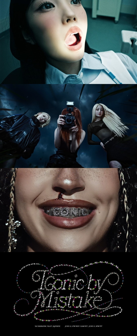 「LE SSERAFIM／ILLIT／KATSEYEによるコラボ曲「ICONIC BY MISTAKE」MVティザー公開」1枚目/1