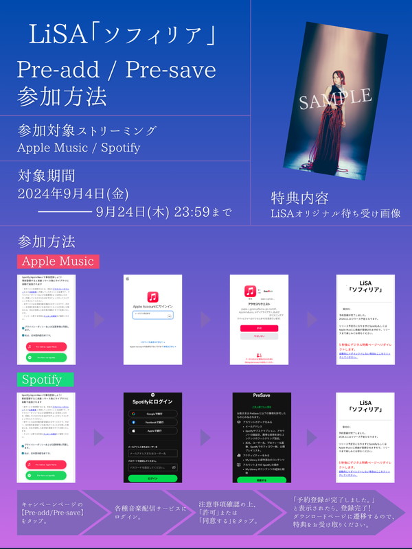 「LiSA 配信シングル「ソフィリア」Pre-add/Pre-saveキャンペーン告知画像」3枚目/4