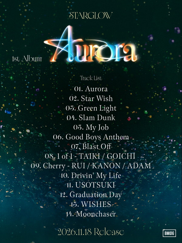 「STARGLOW アルバム『Aurora』トラックリスト」3枚目/8