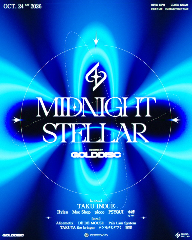 「【MIDNIGHT STELLAR supported by GOLD DISC】フライヤー」5枚目/5