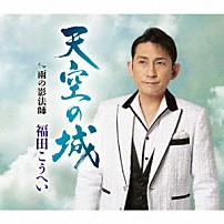 福田こうへい 「天空の城　ｃ／ｗ　雨の影法師」