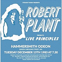 ロバート・プラント「 ライブ・プリンシプルズ、ハマースミス・オディオン　１９８３」
