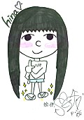 「mei が書いた、新メンバーhinaの似顔絵」2枚目/2