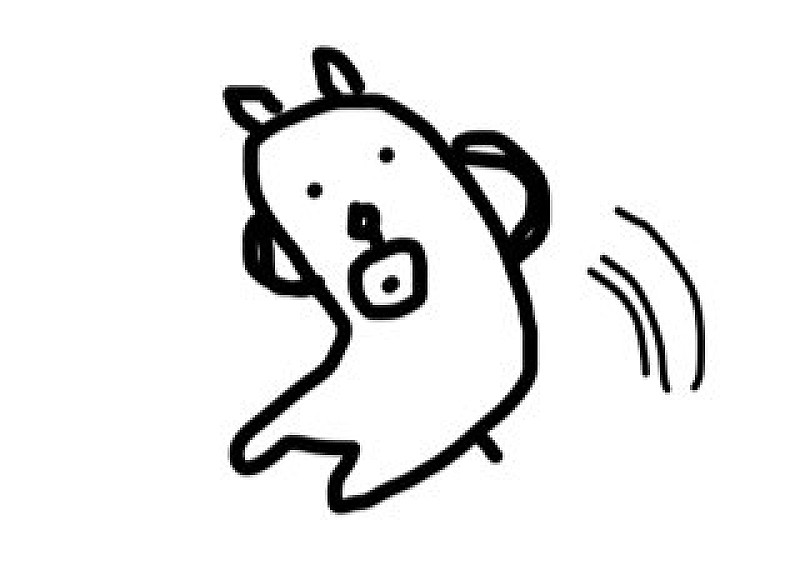 「田辺誠一作、「腹筋を始めたかっこいい犬」」5枚目/5