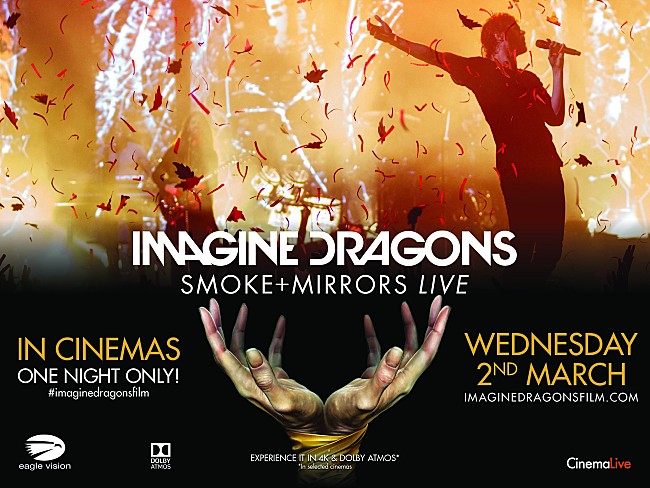 「イマジン・ドラゴンズ 4K＆Dolby Atmosによる究極の映像体験！最新コンサート映像が3/2に全世界同日上映」1枚目/6