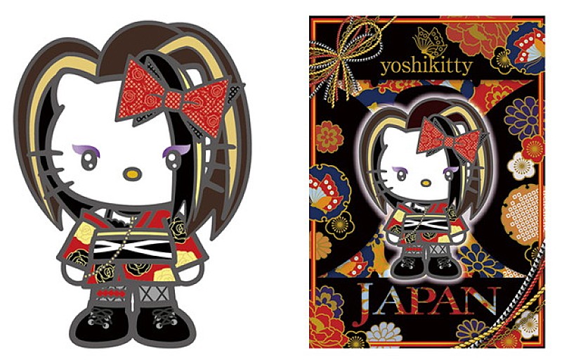 YOSHIKI（X JAPAN）× ハローキティ新デザイン「YOSHIKIMONO」Tシャツなど発売