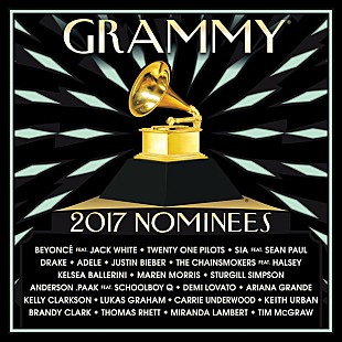 「【グラミー賞】ノミネート楽曲コンピ『2017 GRAMMY（R）ノミニーズ』ビヨンセ/ドレイク/ジャスティン・ビーバーら全21曲収録」