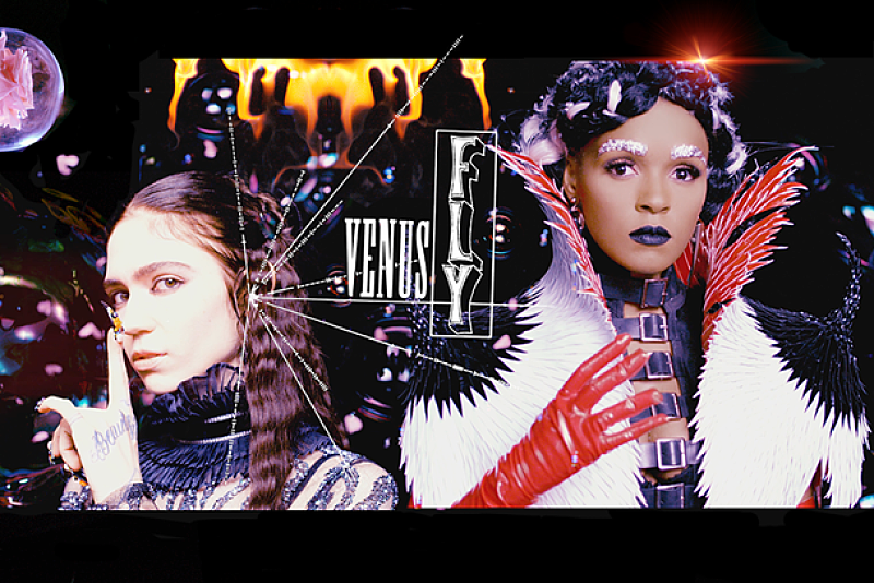 グライムス 自ら監督/編集を務めジャネール・モネイをフィーチャーした「Venus Fly」MV公開 