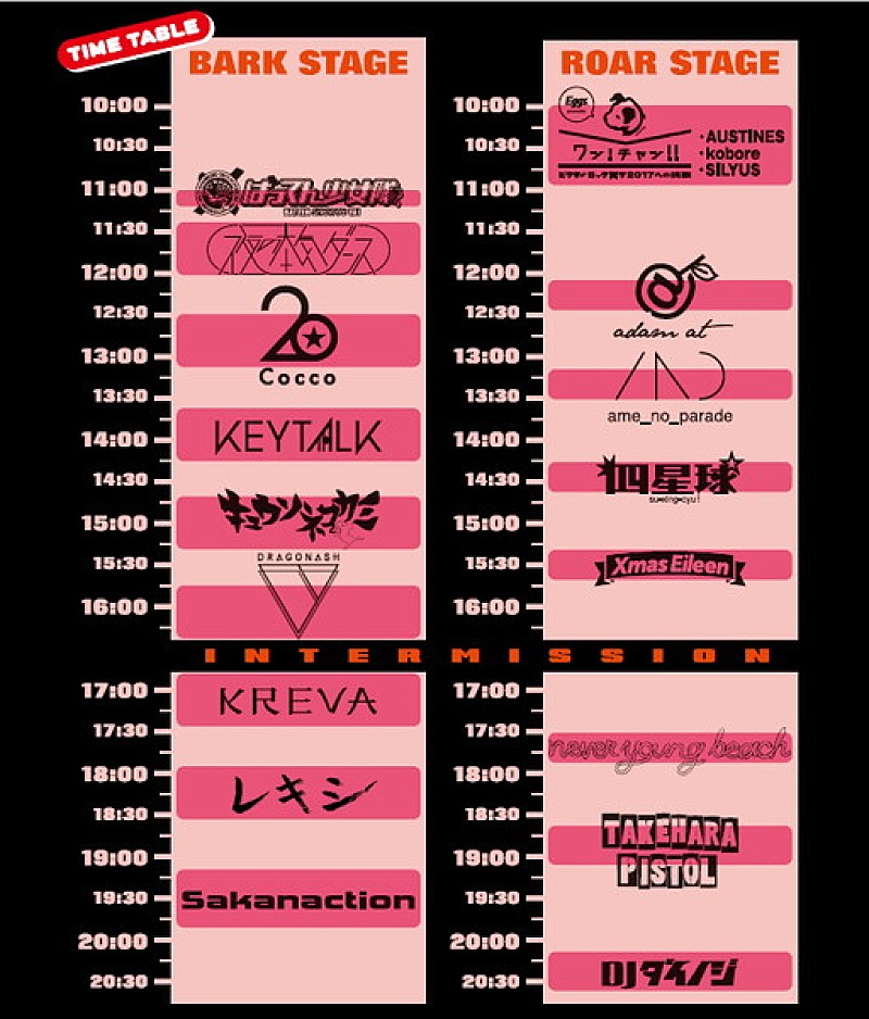 「【ビクターロック祭り】タイムテーブル発表、DJダイノジ×てんぷらDJアゲマサのコラボも」1枚目/3