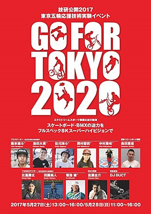 「スケートボード/BMXの華麗な技を8Kスーパーハイビジョンで！　技研公開2017が録画実験に挑戦」