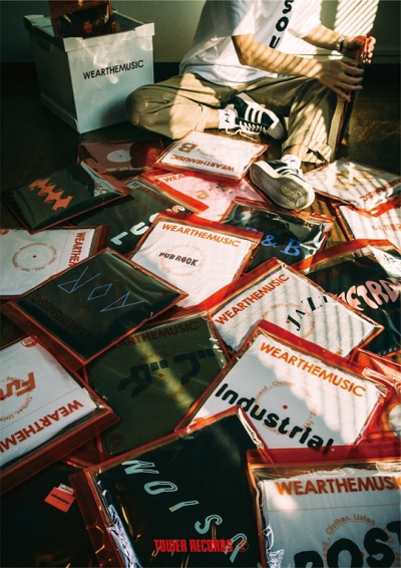 「タワレコ「WEARTHEMUSIC」より、新作ジャンルTシャツが3か月連続リリース」1枚目/6