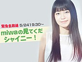 「miwa『シャイニー』制作秘話やツアー裏話を明かす！ LINE LIVEで生放送決定」1枚目/1
