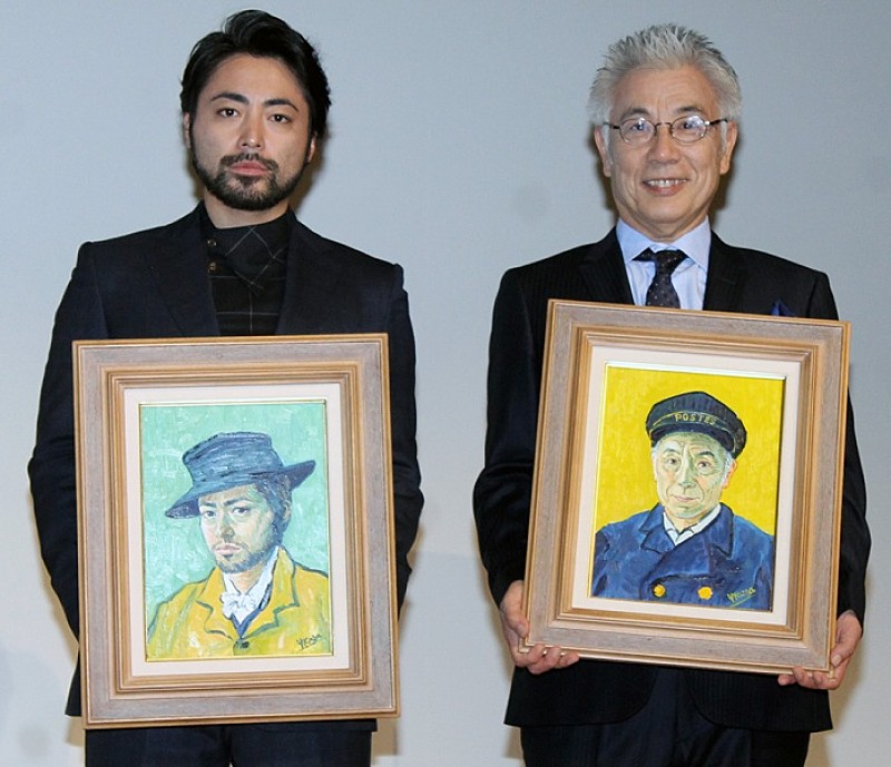 「山田孝之、ゴッホ風の肖像画プレゼントに歓喜　イッセ－尾形「この仕事をしていて良かった」」1枚目/1