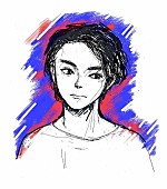 「米津玄師が直筆による菅田将暉の似顔絵をツイート」1枚目/2