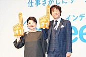 「泉ピン子とホリが、全国の労働者にエ－ル　泉、板尾創路の不倫報道は「本人に聞けば」」1枚目/1