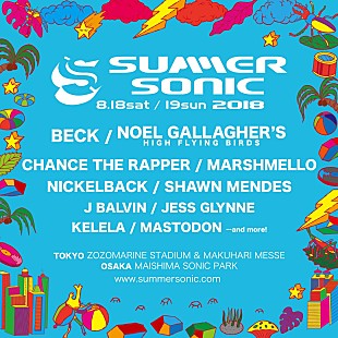 「 【SUMMER SONIC 2018】＆【SONICMANIA 2018】出演アーティスト第1弾発表」