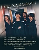 「[ALEXANDROS]、USAツアー＆マレーシアでのワンマン決定」1枚目/1