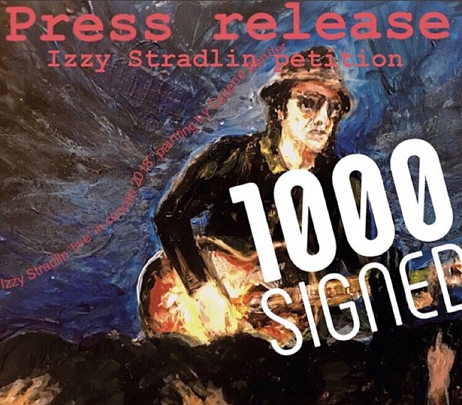 「ガンズの元メインソングライターでギタリストのイジー・ストラドリンに対し、ファンが署名活動を実施」1枚目/2