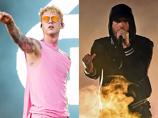 「マシン・ガン・ケリー、エミネムへのアンサー・トラックを公開「お前が売れてた頃にやってたことを自分もやってるだけ」」1枚目/1