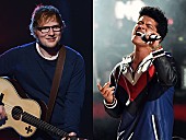 「ブルーノ・マーズ＆エド・シーランがライブで共演！　「シンキング・アウト・ラウド」を披露」1枚目/1