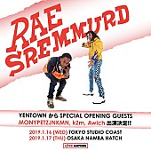 「レイ・シュリマー、来日ツアーにMONYPETZJNKMN、kZm、Awichがオープニング・ゲストとして出演決定」1枚目/5