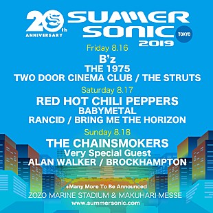 「【SUMMER SONIC 2019】追加アーティスト＆日程別ラインナップ発表」