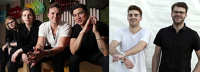 「ザ・チェインスモーカーズ&amp;5SOS、コラボのティーザーをそれぞれ公開」1枚目/1