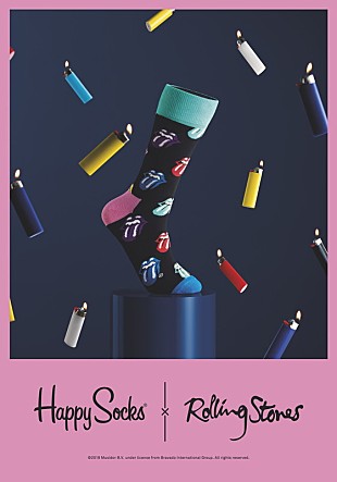 「ザ・ローリング・ストーンズ×ハッピーソックス、ロックでカラフルな靴下が登場」